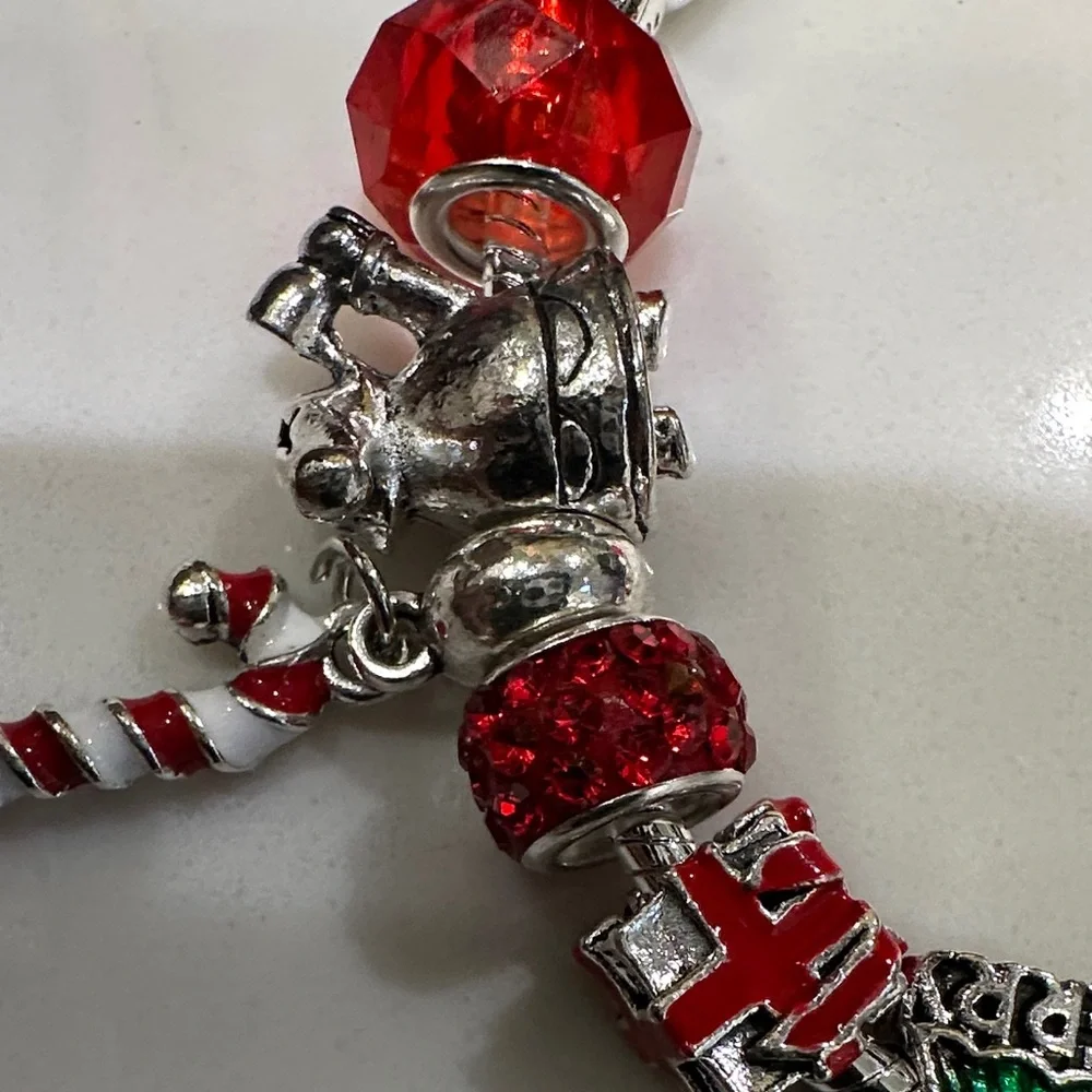 Adidas Silver Bracelet with Red and Green Charms - Picture 9 of 17